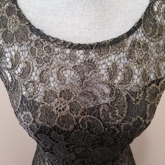 🇨🇦 Black & Gold LeChateau Sheath Dress-- NWT and Made in Canada! - Picture 6 of 11